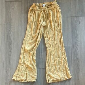 Yellow Wide-Leg Pants